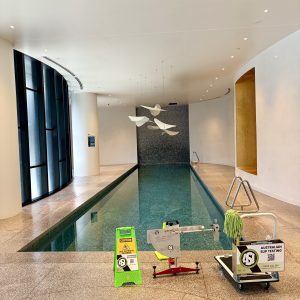 Slip testing a high-end residential building's pool surrounds