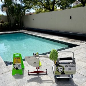 Slip testing pool surrounds
