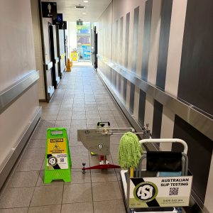 Slip test at a retail centre in Cornubia, Logan