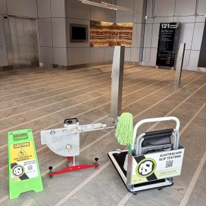 Slip testing Canberra office foyer