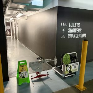 Wet pendulum slip testing EOT facilities in Canberra