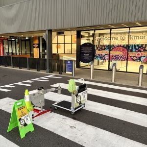 Gladstone slip testing on a crossing