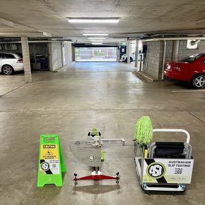 Wet slip testing under cover parking in Toowoomba