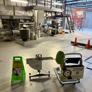 Pendulum slip testing at the new Cross River Rail project in Brisbane City